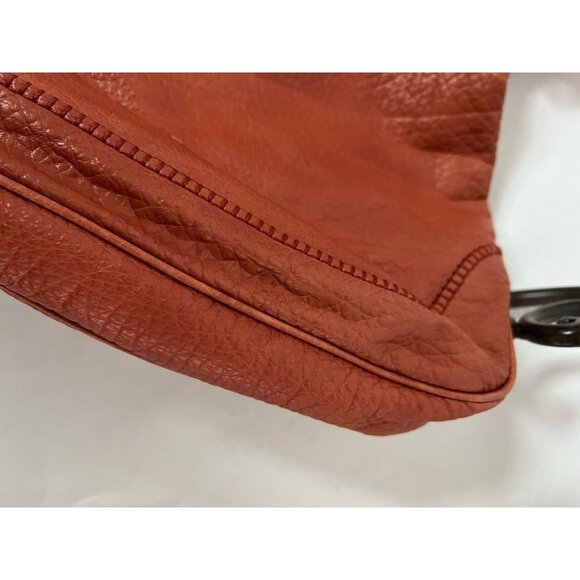 Gucci Womens Jackie Hobo Handbag Orange Calfskin Leather Piston Lock Tassel M - Picture 12 of 12